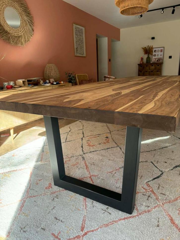 Table sheesham 300x110, Maison & Meubles, Tables | Tables à manger, Utilisé, 100 à 150 cm, 200 cm ou plus, Cinq personnes ou plus