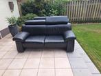 3 zitsbank bankstel salon  zetel 2x, Huis en Inrichting, Ophalen of Verzenden, Gebruikt, Rechte bank, Leer