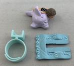 Bague Polly Pocket Dinkie & Her Dolphin Vintage Bluebird 199, Collections, Jouets miniatures, Utilisé, Enlèvement ou Envoi