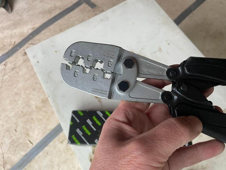 Haupa - Perstang adereindhulzen 10-50mm², Doe-het-zelf en Bouw, Elektriciteit en Kabels, Nieuw, Ophalen of Verzenden