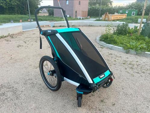 Thule Chariot Lite 1 met nieuwe mesh en banden - Topdeal, Fietsen en Brommers, Fietsaccessoires | Aanhangwagens en Karren, Gebruikt