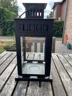 Zwarte Metalen Lantaarn, Tuin en Terras, Ophalen, Zo goed als nieuw