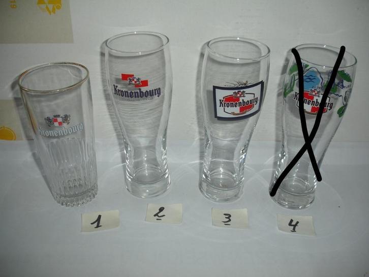 Kronenbourg bierglazen, 18 stuks voor € 4,00., Verzamelen, Biermerken, Zo goed als nieuw, Glas of Glazen, Overige merken, Ophalen of Verzenden