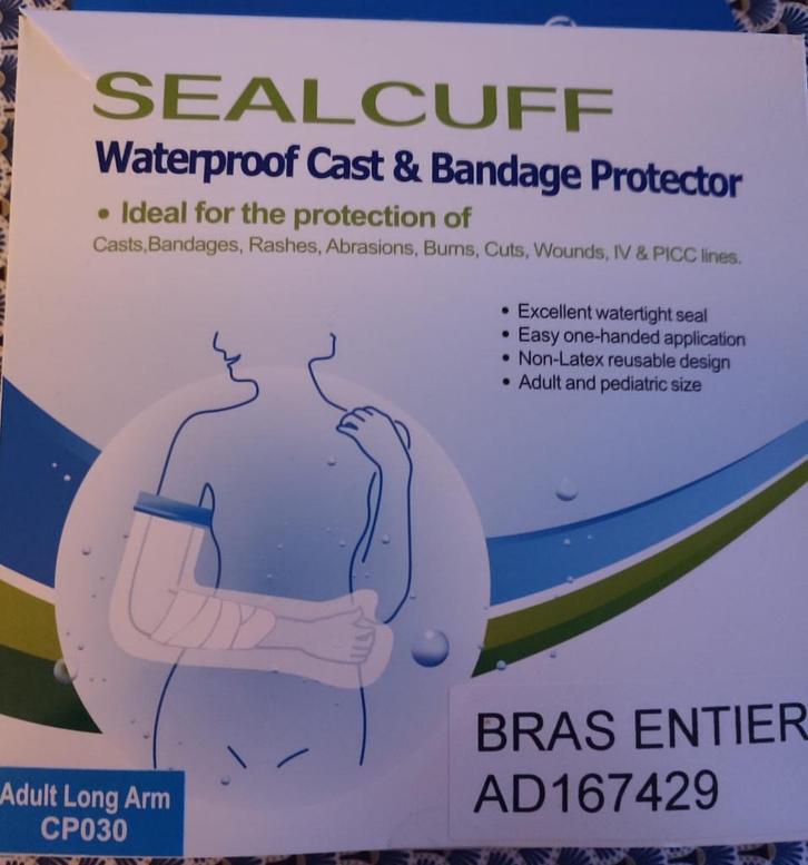 Protection imperméable pour plâtre et bandage, Divers, Matériel Infirmier, Neuf, Enlèvement ou Envoi