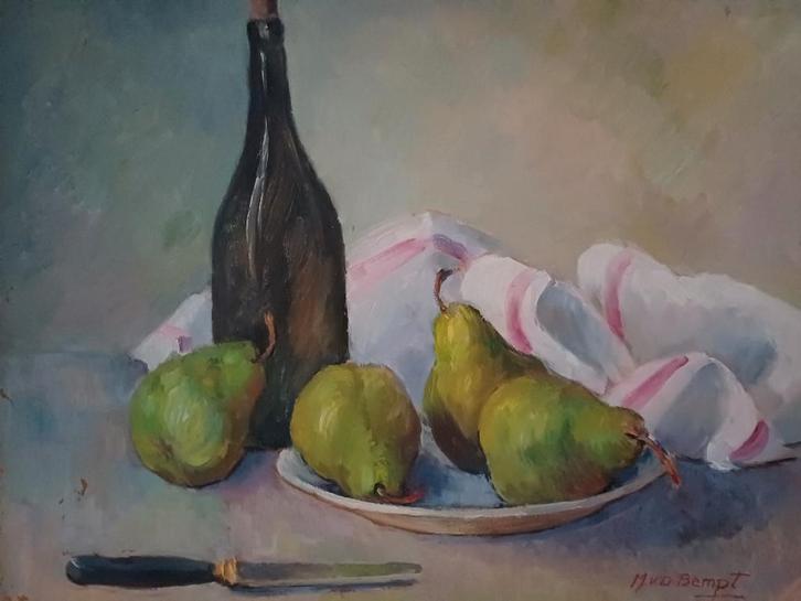 Schilderdoek 50x40 M.VAN DEN BEMPT, Antiek en Kunst, Kunst | Schilderijen | Klassiek, Ophalen