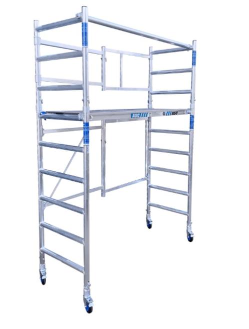 Werksteiger ASC Profie, Doe-het-zelf en Bouw, Ladders en Trappen, Zo goed als nieuw, 4 meter of meer, Opvouwbaar of Inschuifbaar