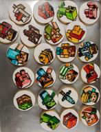 Handgeschilderde thema koekjes, cupcakes en donuts