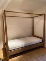 #kinderkamer#bed#hemelbed#houten#eiken#matres#flamant#, Sommier à lattes, Comme neuf, Enlèvement