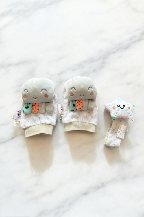 Interbaby pols en sokrammelaartjes 3-delig, Kinderen en Baby's, Speelgoed | Knuffels en Pluche, Zo goed als nieuw, Overige typen