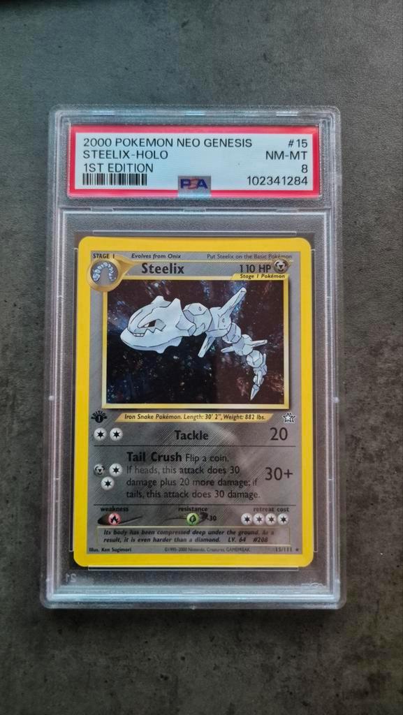 Steelix 1ère édition Neo Genesis PSA 8, Hobby & Loisirs créatifs, Jeux de cartes à collectionner | Pokémon, Enlèvement ou Envoi