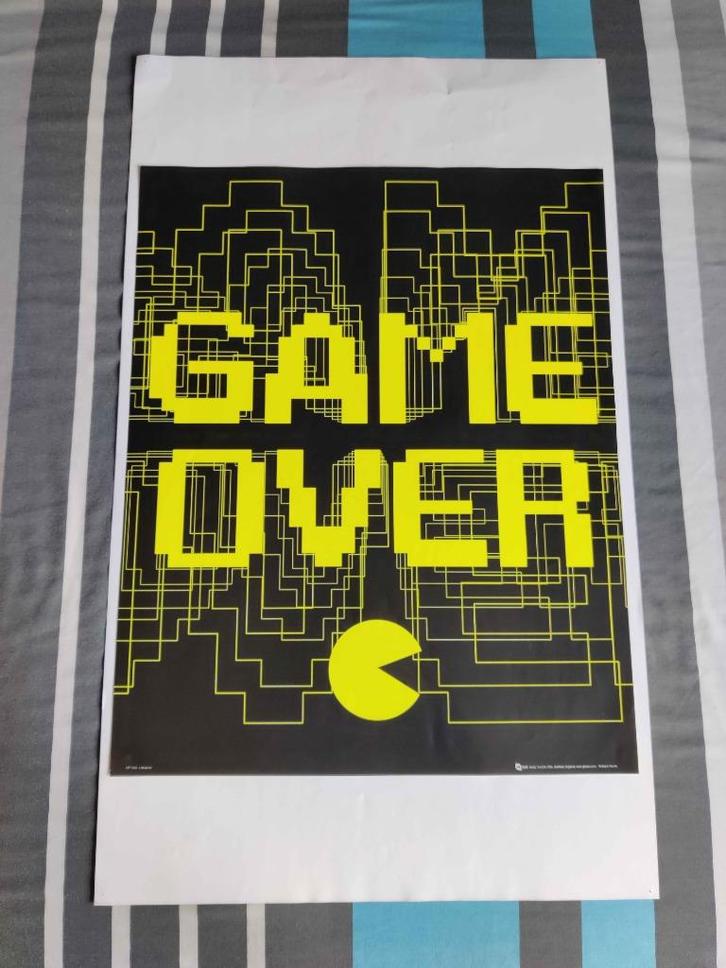 Pac-Man Poster, Verzamelen, Posters, Gebruikt, Overige onderwerpen, A1 t/m A3, Rechthoekig Staand, Ophalen of Verzenden