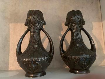 Art Deco vazen, Ophalen, Brons