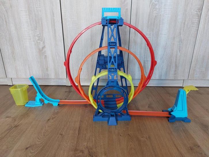 Hot Wheels Track Builder - Triple Loop Kit- Looping Racebaan, Kinderen en Baby's, Speelgoed | Racebanen, Gebruikt, Racebaan, Hot Wheels