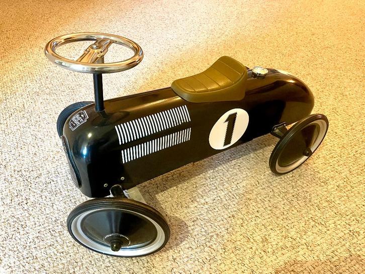 Retro roller loopauto zwart, Kinderen en Baby's, Speelgoed | Buiten | Voertuigen en Loopfietsen, Zo goed als nieuw, Loopvoertuig