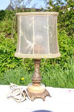 lampe de table pied metal et onyx, Ophalen of Verzenden