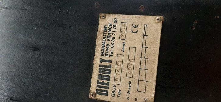 DIEBOLT BOOMKRAAN D14.81 (bj 2004), Auto's, Vrachtwagens, Bedrijf, Te koop, Overige merken, Overige brandstoffen, BTW verrekenbaar
