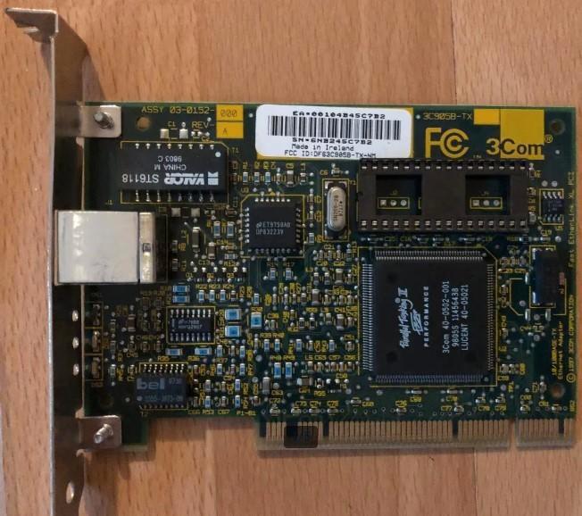 Contrôleur réseau 3Com 3C905B-TX PCI (NOUVEAU), Informatique & Logiciels, Cartes réseau, Comme neuf, Interne, Enlèvement