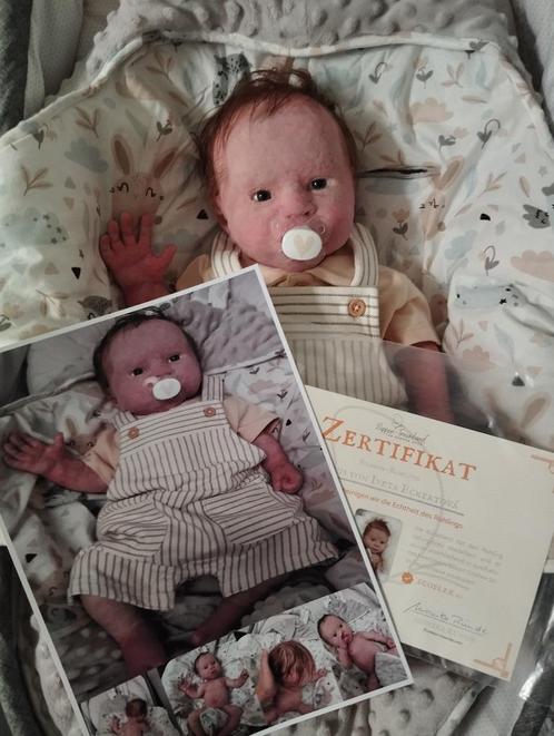 silicone reborn baby met 2 certificaten Louis, Verzamelen, Poppen, Nieuw, Fashion Doll, Levensecht of Reborn, Ophalen of Verzenden