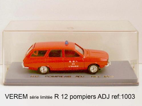 VEREM / Solido série limitée Renault 12 Break Pompiers 1/43, Collections, Marques automobiles, Motos & Formules 1, Neuf, Voitures