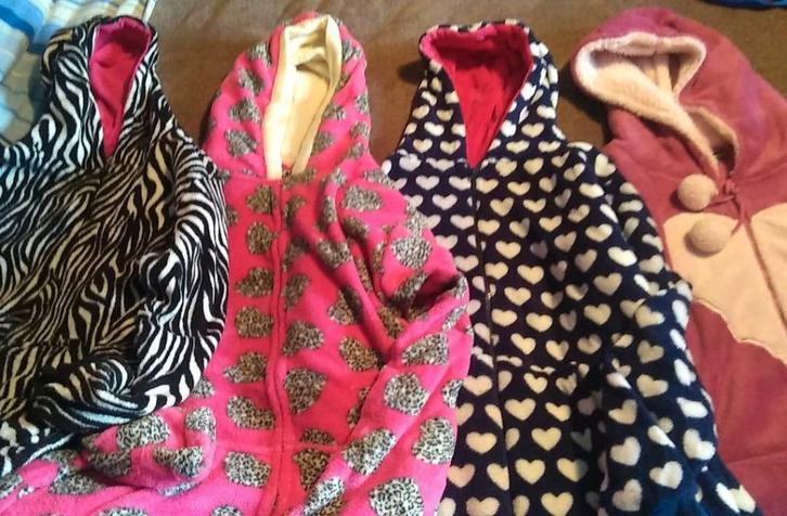 warme zachte dames onesie met kap 4 stuks, Kleding | Dames, Homewear, Maat 42/44 (L), Overige kleuren, Ophalen of Verzenden