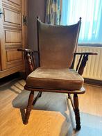 Massieve houten stoel, Huis en Inrichting, Stoelen, Ophalen, Gebruikt, Bruin, Eén