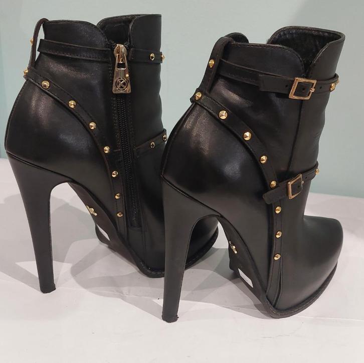539C* KAZAR sexy zwarte leren laarzen met hoge hak (39), Kleding | Dames, Schoenen, Gedragen, Lage of Enkellaarzen, Zwart, Verzenden