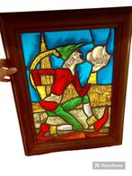 Prachtig glaswerk van Antwerpen Lange wapper 48 x 61 cm, Antiek en Kunst, Antiek | Religieuze voorwerpen, Ophalen