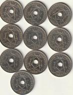 lot van 10 munten van 25 Cemtiem van Albert I ,zie foto"s ,d, Verzenden, Overig, Losse munt