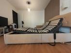 Bed met boxspring, Huis en Inrichting, Slaapkamer | Bedden, Ophalen, Beige, Tweepersoons, 140 cm