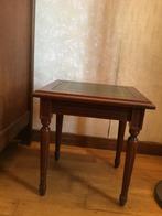 Klassiek bijzettafeltje mahonie met groen leder, Ophalen