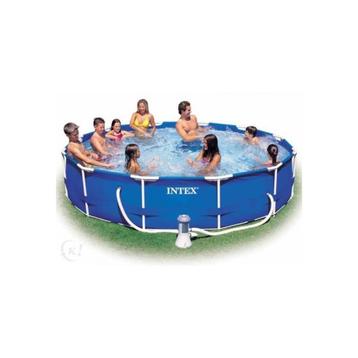 NIEUW ! Intex ZWEMBAD Metal Frame ROND 366 x 84 cm met afdek beschikbaar voor biedingen