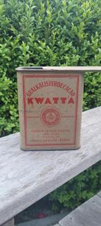 Boîte ancienne de cacao KWATTA – métal vintage – Belgique, Verzamelen, Blikken, Ophalen of Verzenden, Zo goed als nieuw