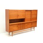Groot vintage hoog dressoir wandmeubel jaren '60 '70 design, Verzenden