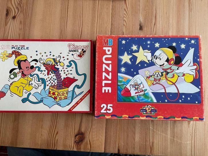 Twee puzzels 25/28 stuks, Kinderen en Baby's, Speelgoed | Kinderpuzzels, Gebruikt, 2 tot 4 jaar, 10 tot 50 stukjes, Ophalen of Verzenden