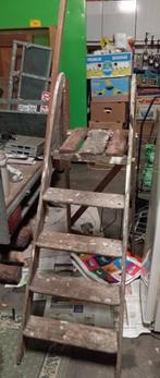oude houten schilderladder, Ophalen, Gebruikt