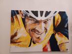 Schilderij wielrenner, Antiek en Kunst, Ophalen