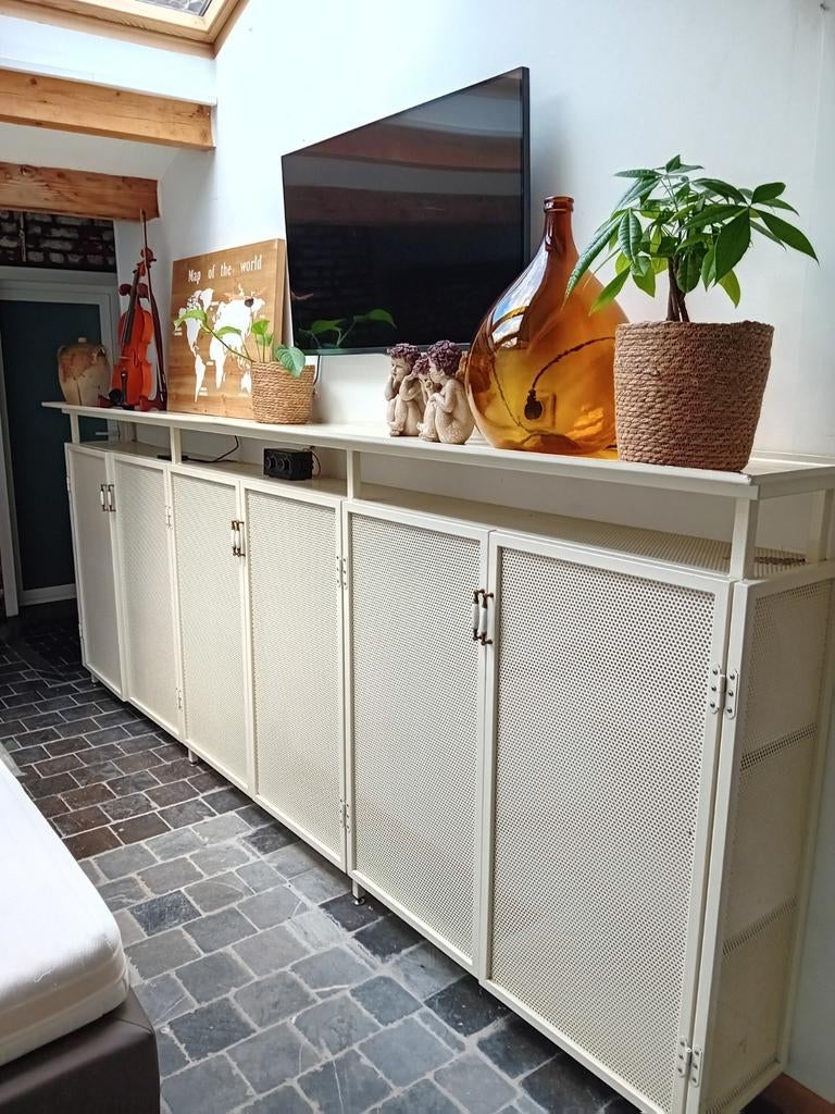 Meuble mural, écru, meuble pour le chauffage, par exemple., Maison & Meubles, Armoires | Armoires murales, Utilisé, 100 à 150 cm