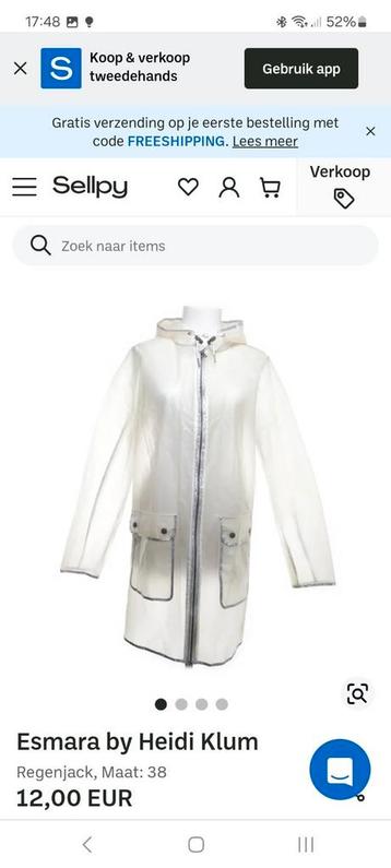 Regenjas medium  beschikbaar voor biedingen