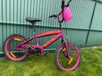 Kinderfiets voor meisjes 18-inch (5 tot 7 jaar) fuchsiaroze, Fietsen en Brommers, Ophalen, Gebruikt, 18 inch, Autre