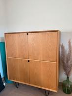 Hoog Dressoir Eik - Bob - Scandinavisch - 100cm, Ophalen, Met deur(en), 100 tot 150 cm, Eikenhout