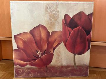 Peinture sur toile "Tulipes rouges" beschikbaar voor biedingen