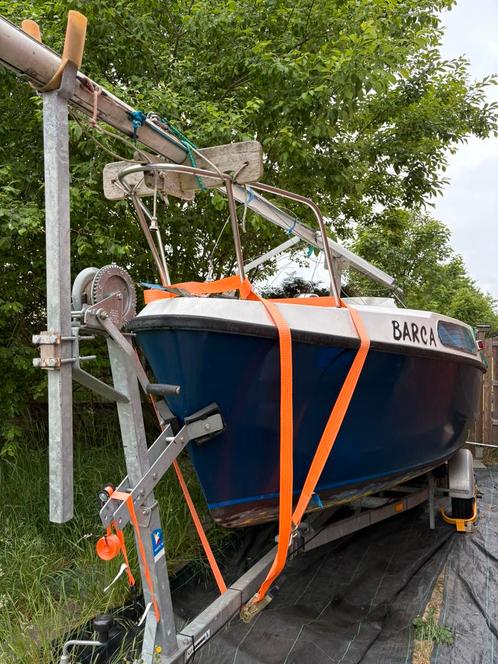 Wegu 18 zeilboot met Knott-trailer, Watersport en Boten, Kajuitzeilboten en Zeiljachten, Gebruikt, Tourjacht of Cruiser, Polyester