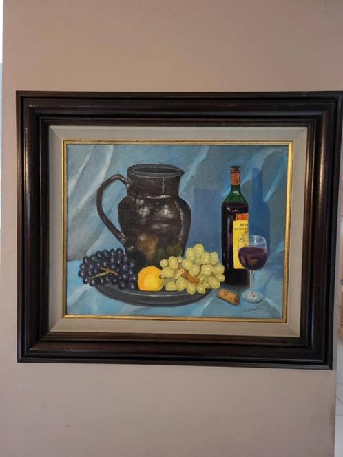 Stilleven op doek - Vandebeek, Antiek en Kunst, Kunst | Schilderijen | Klassiek, Ophalen of Verzenden