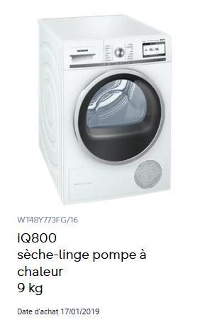 seche linge SIEMENS IQ800, Electroménager, Sèche-linge, Utilisé, Autres types, Chargeur frontal, 8 à 10 kg, Phase anti-froissage