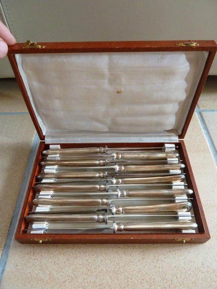 WISKEMANN - Vintage & antiek verzilverd bestek, Antiek en Kunst, Antiek | Bestek, Ophalen