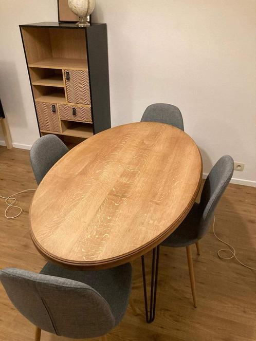 Eiken eettafel 143cm  83cm 77cm, Huis en Inrichting, Tafels | Eettafels, Nieuw, 50 tot 100 cm, 100 tot 150 cm, Vier personen, Ovaal