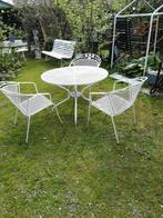 1 tafel en 3 romantische tuinstoelen, Tuin en Terras, Tuinsets en Loungesets, Gebruikt, Loungeset, Ophalen