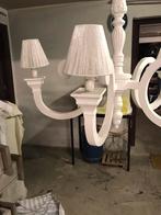 Houten luster., Huis en Inrichting, Lampen | Kroonluchters, Ophalen, Gebruikt, Hout, Brocante.