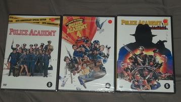 3 dvd's Police Academy (1, 4 & 6) nieuw in verpakking  beschikbaar voor biedingen