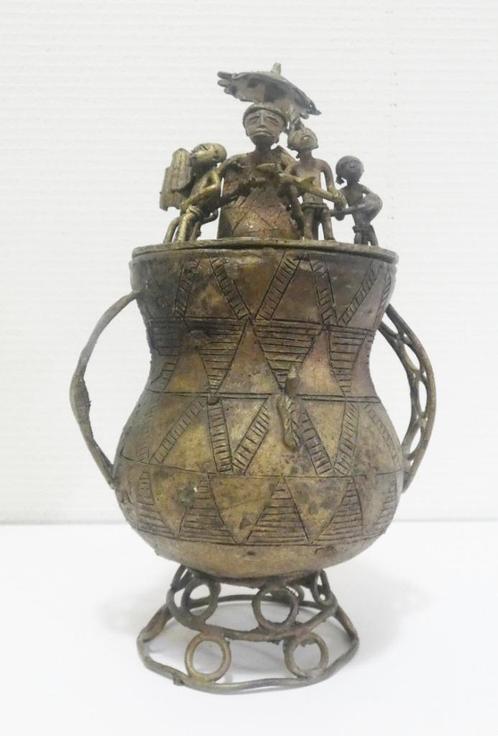 Kuduo Vaas met Deksel, Gegoten Brons-Afrikaanse Kunst [1782], Antiek en Kunst, Antiek | Brons en Koper, Brons, Ophalen of Verzenden